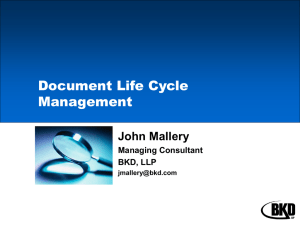 Document Life Cycle Management - Isaca