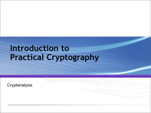 Lectures 5,6: Cryptanalysis