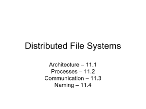Distributed File Systems – 1