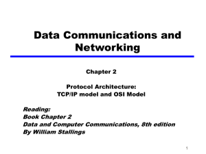 Chapter 2 Protocol Architecture - Department of Computer Science