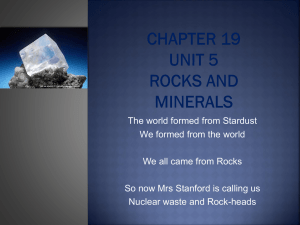 19.5 Rocks and Minerals