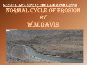 NORMAL CYCLE OF EROSION BY W.M.Davis