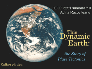 Lecture#3 part1: Dynamic Earth