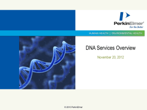 DNA Services Overview - Next Generation Sequencing