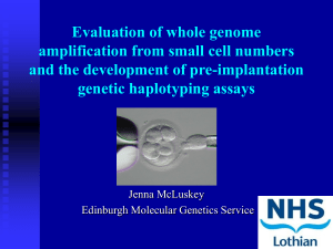 Evaluation of whole genome amplification from small cell numbers
