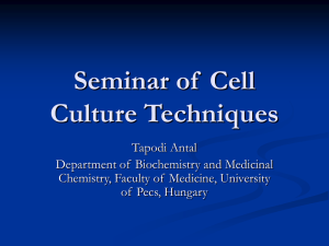 Seminar of Cell Culture Techniques