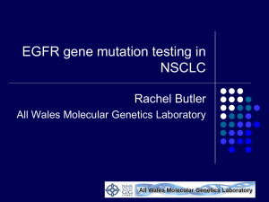 The first 12 months of UK diagnostic services for EGFR gene mutations