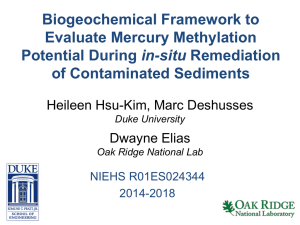 Biogeochemical Framework to Evaluate Mercury - CLU-IN