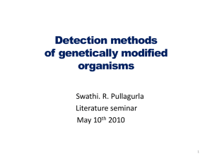 Detection of genetically modified organisms