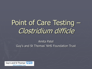 Point of Care Testing - Clostridium difficile
