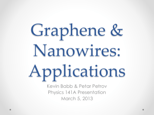 Nanowires and graphene: applications