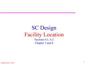 Facility Location Decisions - The University of Texas at Dallas