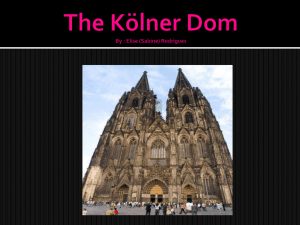The Kölner Dom By : Elise (Sabine) Rodrigues