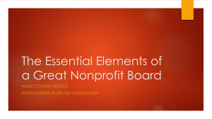 The Essential Elements of a Great Nonprofit Board, presented by Dr