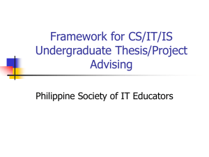 Thesis and Project Framework