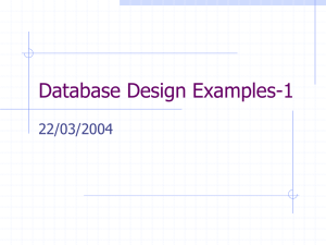 Database Design Examples