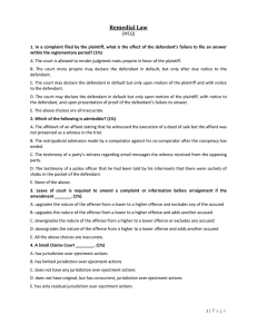 Remedial Law Bar Exam Questions 2013 MCQ
