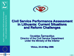 Civil Service Performance Assessment in Lithuania