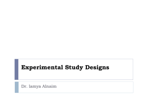 Experimental and Quasi-Experimental Study Designs