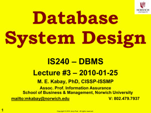 Database System Design