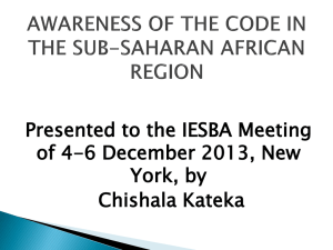 Sub-Saharan Africa Presentation Dec 2013