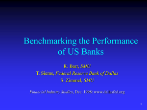 Benchmarking the Efficiency of U.S. Banks: A Ten
