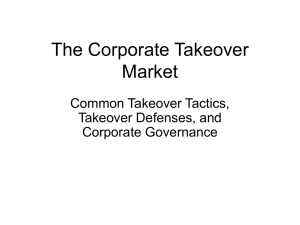 Common Takeover Tactics and Defenses