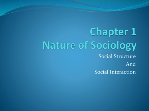 Chapter 1 Nature of Sociology