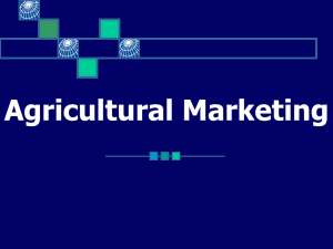 Introduction of agricultural marketing