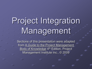 Project Integration Slides