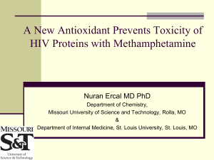 A New Antioxidant Prevents Toxicity of HIV Proteins with