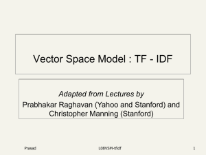 Vector Space Model : TF