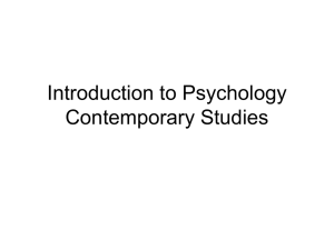 Introduction to Psychology Day 1