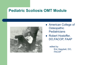 Pediatric Scoliosis OMT Module 1st Year