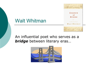Walt Whitman Intro