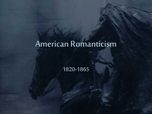 Romanticism, Transcendalism PPT