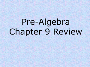 Chapter 12: Data Presentation Review