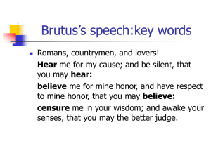 Brutus's speech:key words