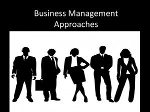 Business Management Approaches