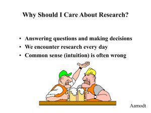 Introduction to the Research Process
