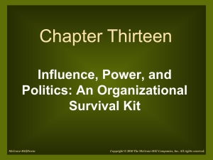 Influence, Power and Politics: An Organizational Survival Kit