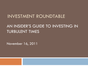 Investment Roundtable: An Insider's Guide to Investing in Turbulent
