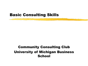 Basic Consulting Skills - University of Michigan