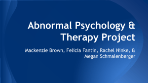 Abnormal Psychology & Therapy Project