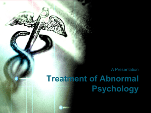 Treatment of Abnormal Psychology