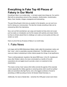 Everything is Fake Top 40 Pieces of Fakery in Our World