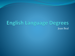 English Language Degrees - LLAS Centre for Languages