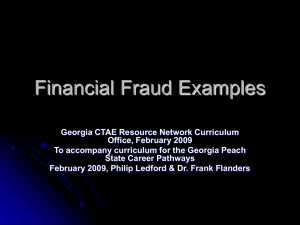 Examples of Fraud Investigations