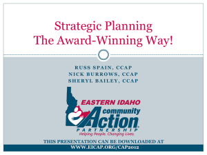 Strategic Planning * The Award