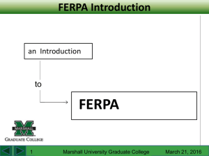 FERPA Introduction powerpoint